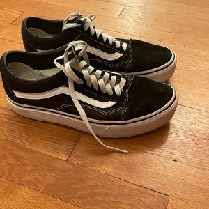 Black platform vans